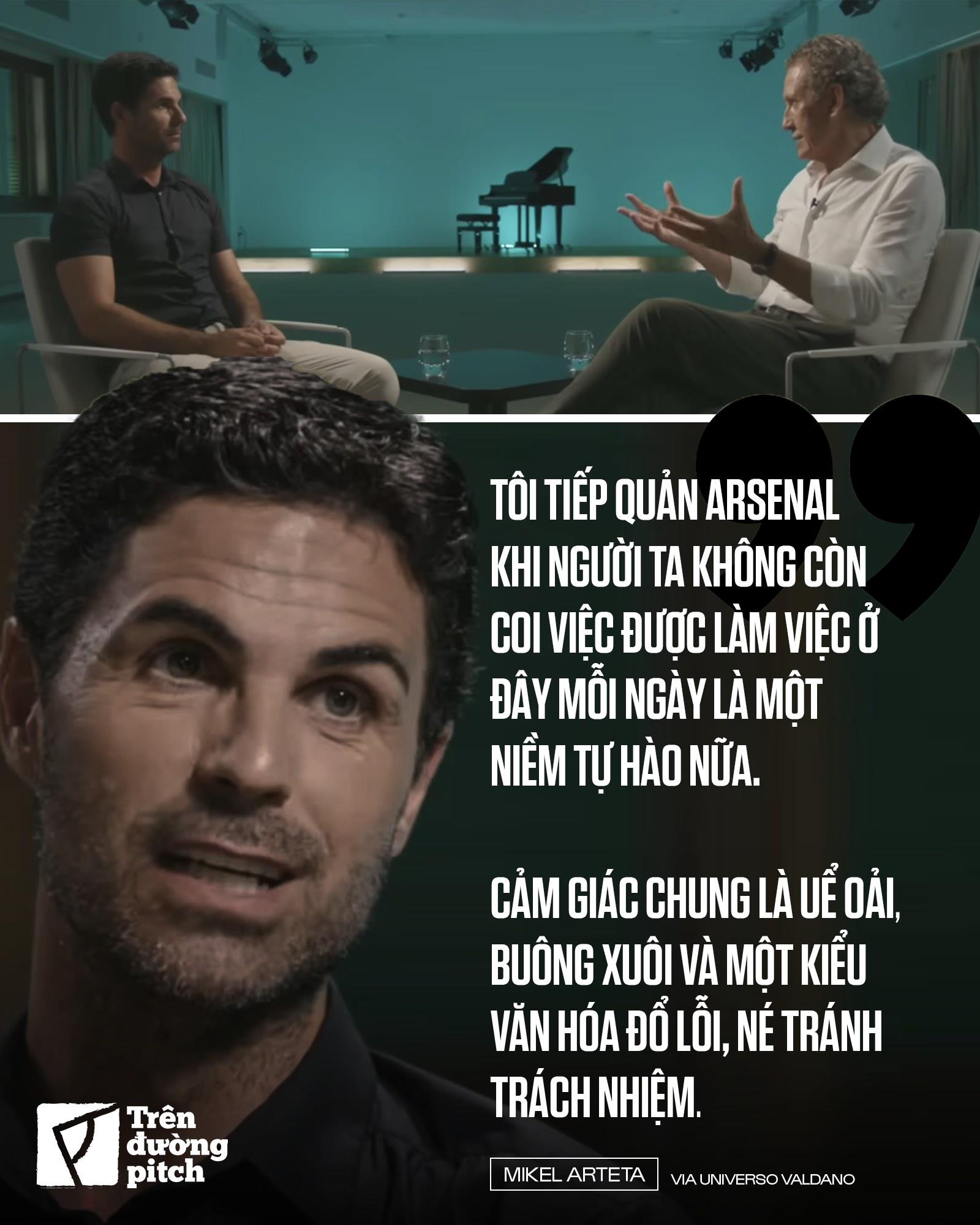 Mikel Arteta Tôi tiếp quản Arsenal khi đội bóng ở trạng thái buông xuôi nhất 1